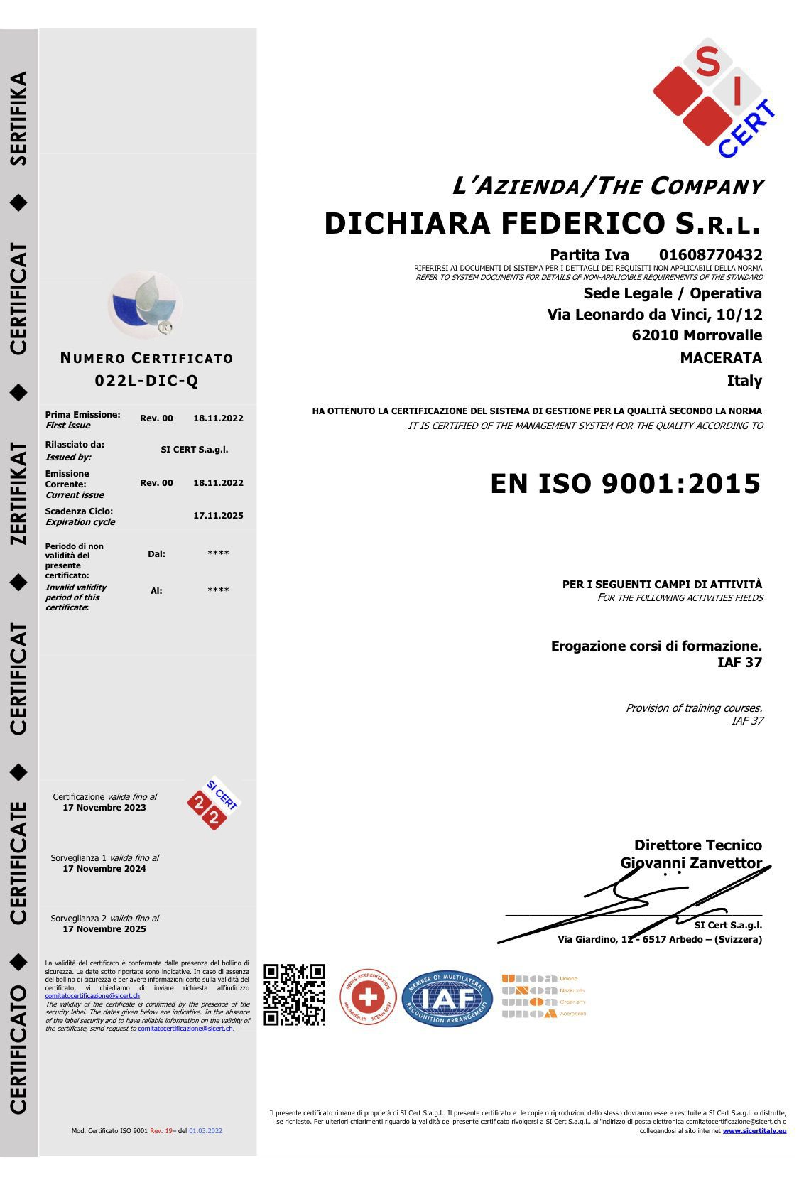 EN ISO 9001/2015
